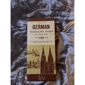 Vis-Ed German Vocabulary Cards Approximately 1000 Cards Vintage MUST SEE
